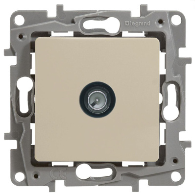 Розетка TV простая, затухание 2 дБ, 0-2400 МГц,  слоновая кость Etika купить в отделе магазина Экономстрой