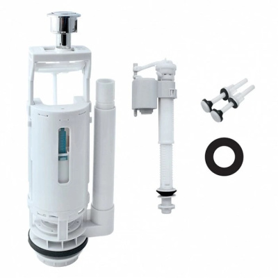 Двухуровневая водосливная арматура Iddis Optima Home, нижний подвод, Тип А, круглая резинка (F012400-01K) купить в отделе магазина Экономстрой