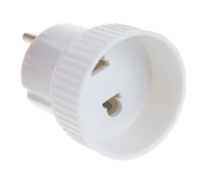 Европереходник без заземления 6А белый А109 UNIVersal ETM9811032 купить в отделе магазина Экономстрой