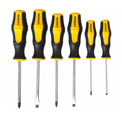 Набор отверток Stayer HERCULES Cr-V, эргономичная двухкомпонентная рукоятка, 6 предметов 25055-H6_z03 купить в отделе магазина Экономстрой