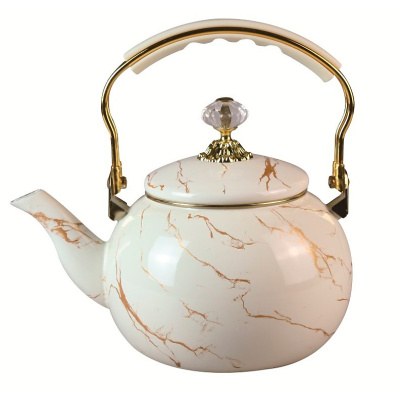 Чайник эмалированный R-2425, кремовый мрамор, 2,5 л купить в отделе магазина Экономстрой