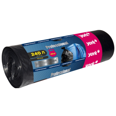 Мешки строительные экстра прочные York, 240 л, 10 шт купить в отделе магазина Экономстрой