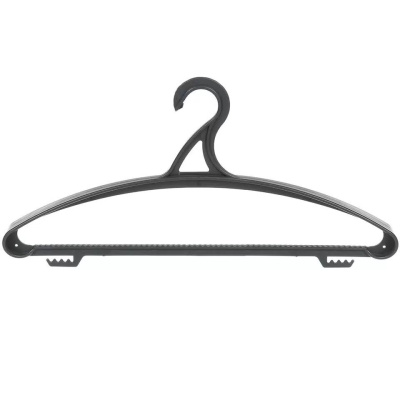 Вешалка-плечики для одежды, пластик, размер 44-46, черная, ПУ-001 купить в отделе магазина Экономстрой