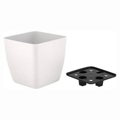 Горшок для цветов InGreen Vienna с дренажной вставкой, 5 л, квадратный, белоснежный жасмин купить в отделе магазина Экономстрой