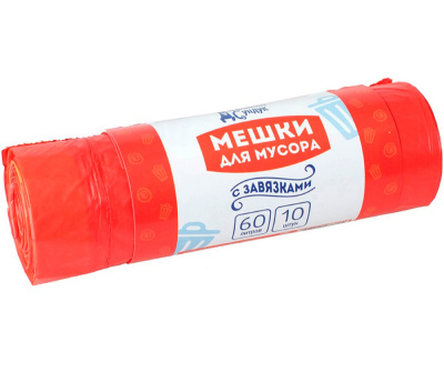 Мешки для мусора с завязками 60 л / 10 шт Домашний Сундук купить в отделе магазина Экономстрой