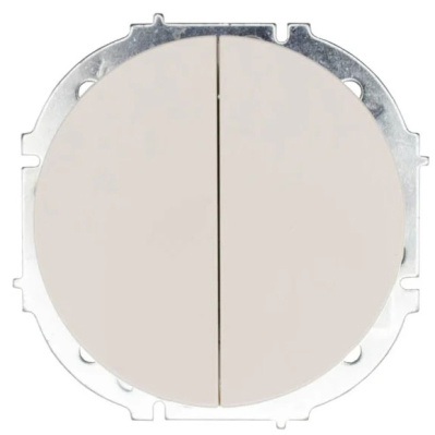 Выключатель 2-клавишный Lezard Osen, слоновая кость, 743-9088-101 купить в отделе магазина Экономстрой