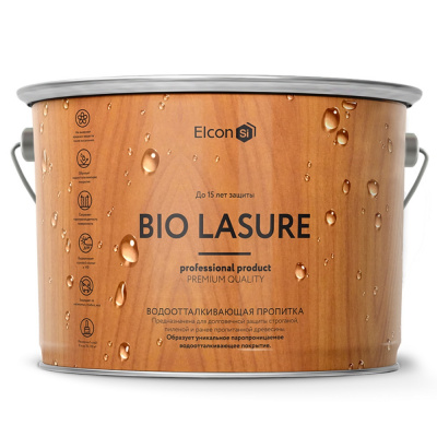 Пропитка для дерева Elcon Bio Lasure орех, 9 л