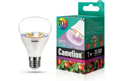 Лампа светодиодная для растений 20Вт LED20-PL патрон E27, Camelion купить в отделе магазина Экономстрой