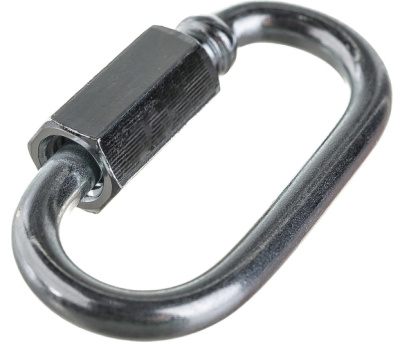 Карабин винтовой Госкреп, белый цинк, 4 мм (2 шт) купить в отделе магазина Экономстрой