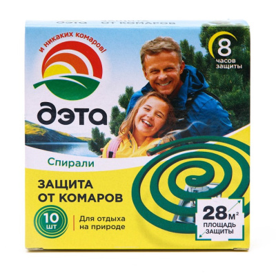 Спирали от комаров и летающих насекомых Дэта, 10 шт