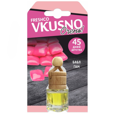 Ароматизатор подвесной флакон Vkusno, Бабл-гам