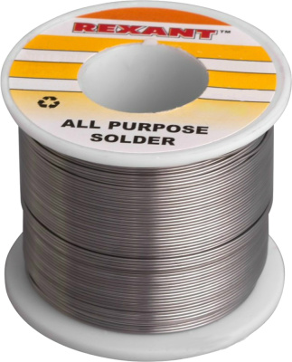 Припой с канифолью на катушке 100 гр. d=1.0 мм (Sn60 Pb40 Flux 2.2%) REXANT купить в отделе магазина Экономстрой