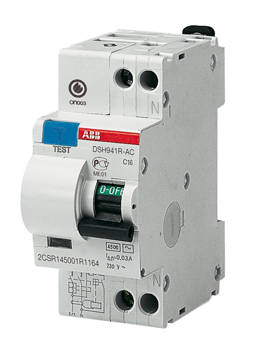 Дифференциальный автомат ABB (АВДТ), 1P+N, 6А, C, 4,5 kA, 30 мA, тип AC, DSH941R купить в отделе Дифференциальные автоматы магазина Экономстрой