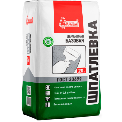 Шпатлевка цементная Старатели Базовая, 20 кг купить в отделе магазина Экономстрой