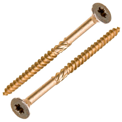 Саморез конструкционный потайной Torx по дереву, желтый цинк, 4х60 мм (20 шт) купить в отделе магазина Экономстрой