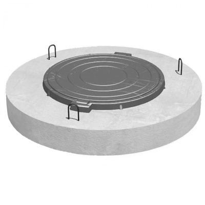 Крышка колодезная бетонная с пластмассовым люком ПП-10-1 (ТУ) купить в отделе магазина Экономстрой