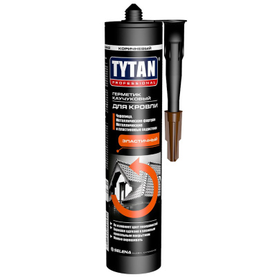 Герметик кровельный Tytan, каучуковый, коричневый, 310 мл купить в отделе магазина Экономстрой