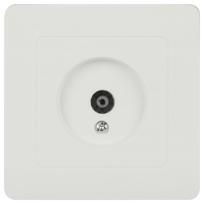 Розетка Intro, Style, одиночная, TV, IP20, СУ, белый купить в отделе магазина Экономстрой