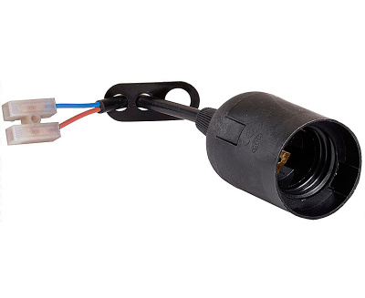 Патрон пластик подвесной со шнуром, Е27, черный ETM4378582 купить в отделе магазина Экономстрой