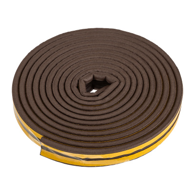 Уплотнитель самоклеящийся PROconnect, коричневый, Р-профиль 9х5,5 мм, для зазоров 2,5-4 мм, упаковка по 6 м купить в отделе магазина Экономстрой