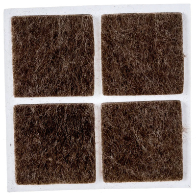 Накладки самоклеящиеся на мебельные ножки Stayer Comfort фетровые, коричневые, 25х25 мм (4 шт)