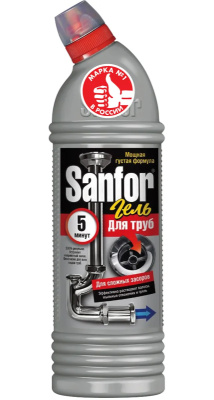 Средство для прочистки труб "SANFOR" 5 минут, 750 мл купить в отделе магазина Экономстрой