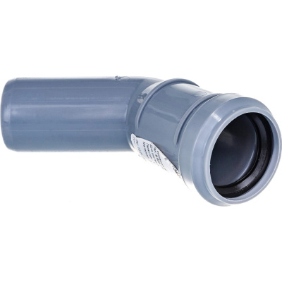 Отвод ПП, серый, 32 мм, <45° купить в отделе магазина Экономстрой