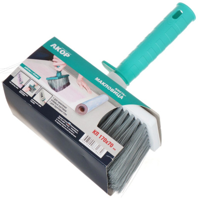 Кисть макловица Акор, искусственная щетина, рукоятка двухкомпонентная, 170х70 мм купить в отделе магазина Экономстрой