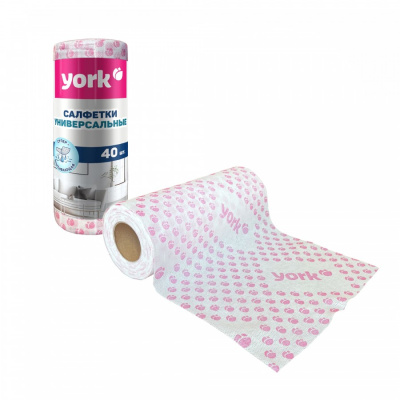 Салфетки вискозные Тюльпан Премиум в рулоне York, 25х40 см (40 шт) купить в отделе магазина Экономстрой