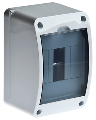 Бокс распределительный RUVinil ТУСО (IP40), ОП, 4 модуля, белый, с прозрачной дверцей, 140х90х85 мм купить в отделе магазина Экономстрой