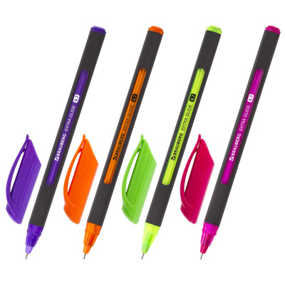 Ручка шариковая масляная, синяя, 0,7 мм, линия 0,35 мм, Brauberg Extra Glide Soft Color 142928 купить в отделе магазина Экономстрой