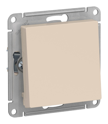Переключатель 1 клавишный бежевый Atlas ATN000261