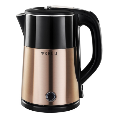Чайник электрический Kelli, 2200Вт, бронзовый, 1,7 л купить в отделе магазина Экономстрой