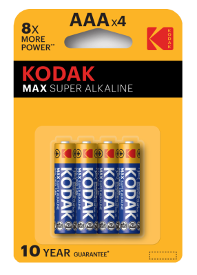 Батарейка щелочная Kodak Max Super Alkaline LR03-4BL  / ААА, 1,5V (4 шт)