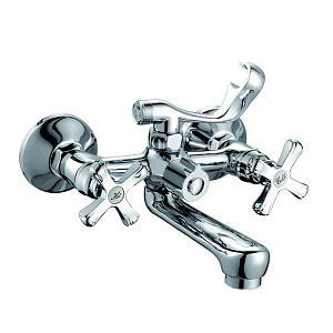 Смеситель для ванны и душа Rush Bianki BI7650-44 с коротким поворотным изливом, хром, двухвентильный купить в отделе магазина Экономстрой