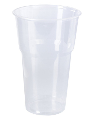 Стаканы одноразовые пластиковые ЛАЙМА бюджет, 0,5 л, прозрачные купить в отделе магазина Экономстрой