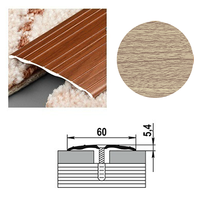 Порог-стык 60х900мм дуб беленый ПС 07-1.900.087 купить в отделе магазина Экономстрой