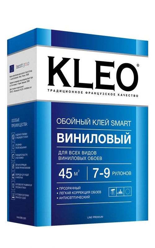 Клей обойный KLEO смарт виниловый 7-9р (45 м2/200 гр.) от магазина Экономстрой