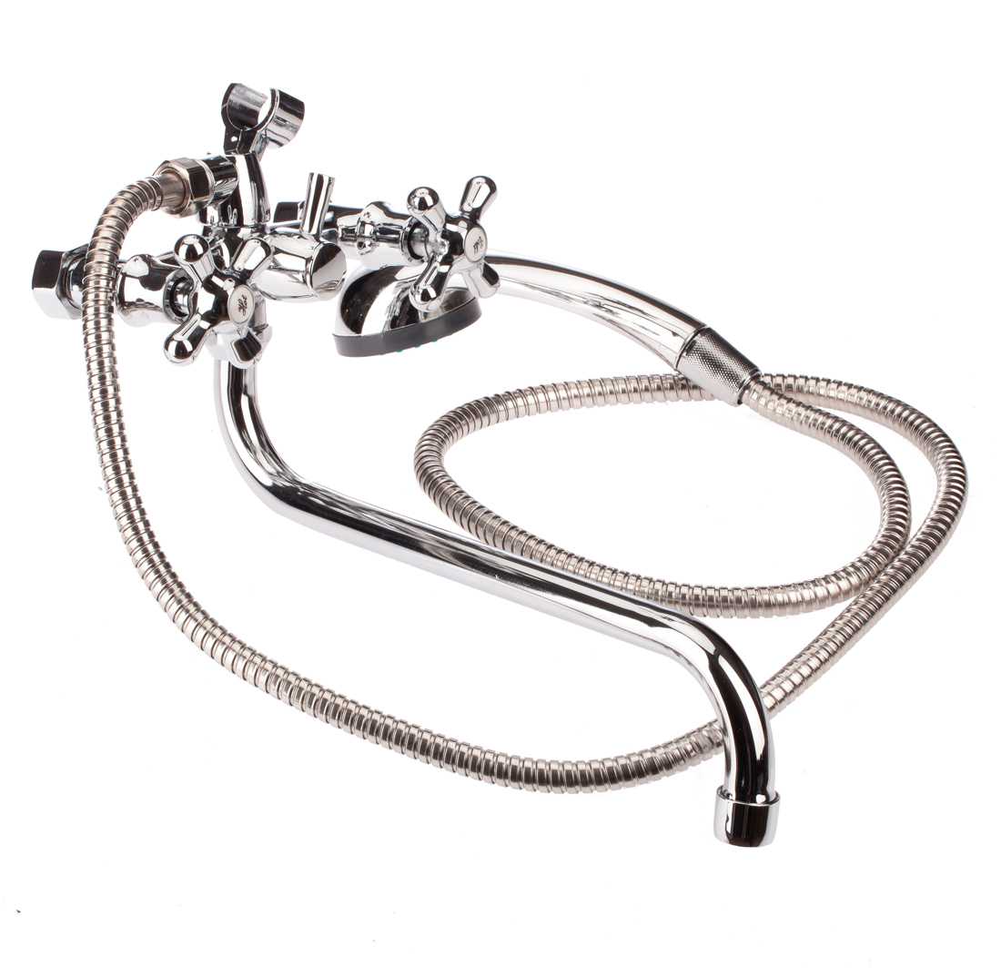 Смеситель для ванны stONIX А-1111 с длинным поворотным изливом, двухзахватный купить в отделе Смесители для ванн магазина Экономстрой