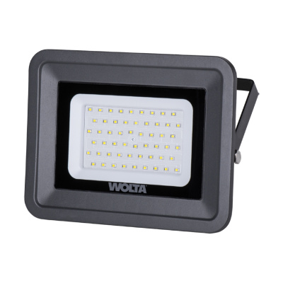 Светодиодный прожектор Wolta, WFL-50W/06, 50 Вт, 5700К, IP65, 4500 Лм, серый купить в отделе магазина Экономстрой