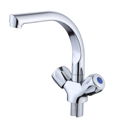 Смеситель для кухни с длинным изливом SMV GROUP нержавеющая сталь, хром купить в отделе магазина Экономстрой