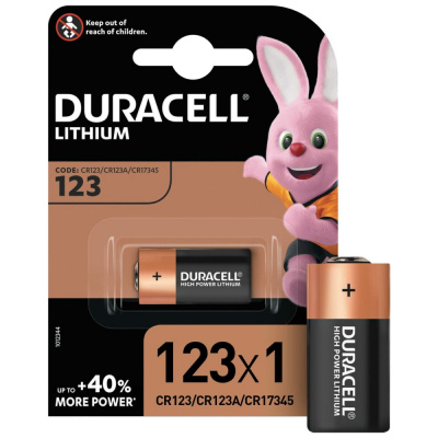 Батарейка литиевая Duracell Ultra CR123, 3V (1 шт)