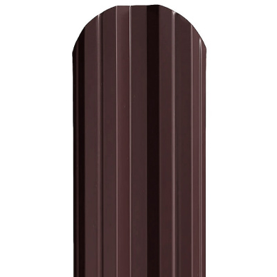 Евроштакетник М-образный фигурный, односторонний, шоколадно-коричневый (RAL 8017), 112х1800 мм купить в отделе магазина Экономстрой