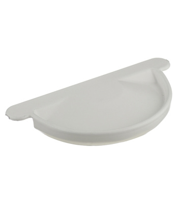 Заглушка желоба металлическая 125 мм, белый RAL 9003 купить в отделе магазина Экономстрой