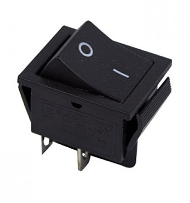 Выключатель клавишный 250 V 16 А (4с) ON-OFF черный (RWB-501, SC-767, IRS-201-1)