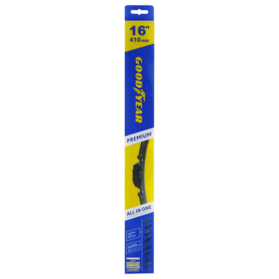 Щетка стеклоочистителя бескаркасная Goodyear Premium, 16&quot;/41 см (8 переходников)