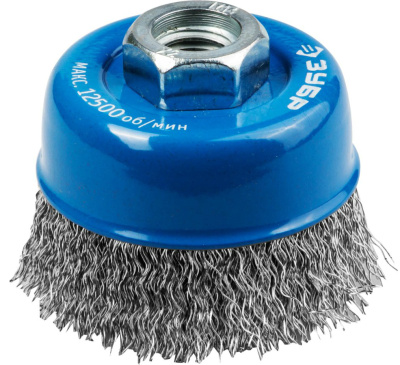 Щетка чашечная для УШМ (60 мм; М14), витая стальная проволока, Зубр 35261-060 купить в отделе магазина Экономстрой