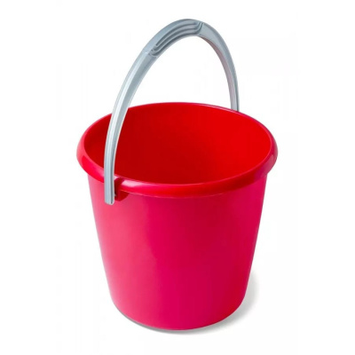 Ведро пластиковое Соло, перламутровый красный, 10 л купить в отделе магазина Экономстрой