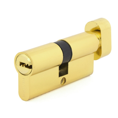 Цилиндровый механизм Palladium, ZN 70, C BK PB, золото, с вертушкой купить в отделе магазина Экономстрой