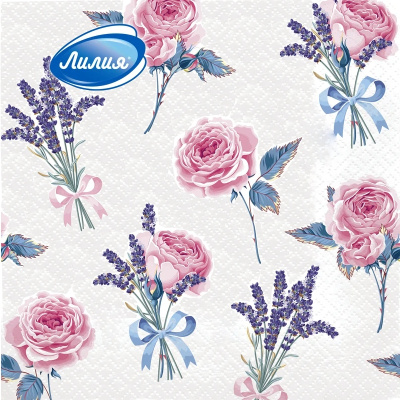 Салфетки Лилия, "Очарование", 33х33 см, 2 слоя, 20 листов купить в отделе магазина Экономстрой